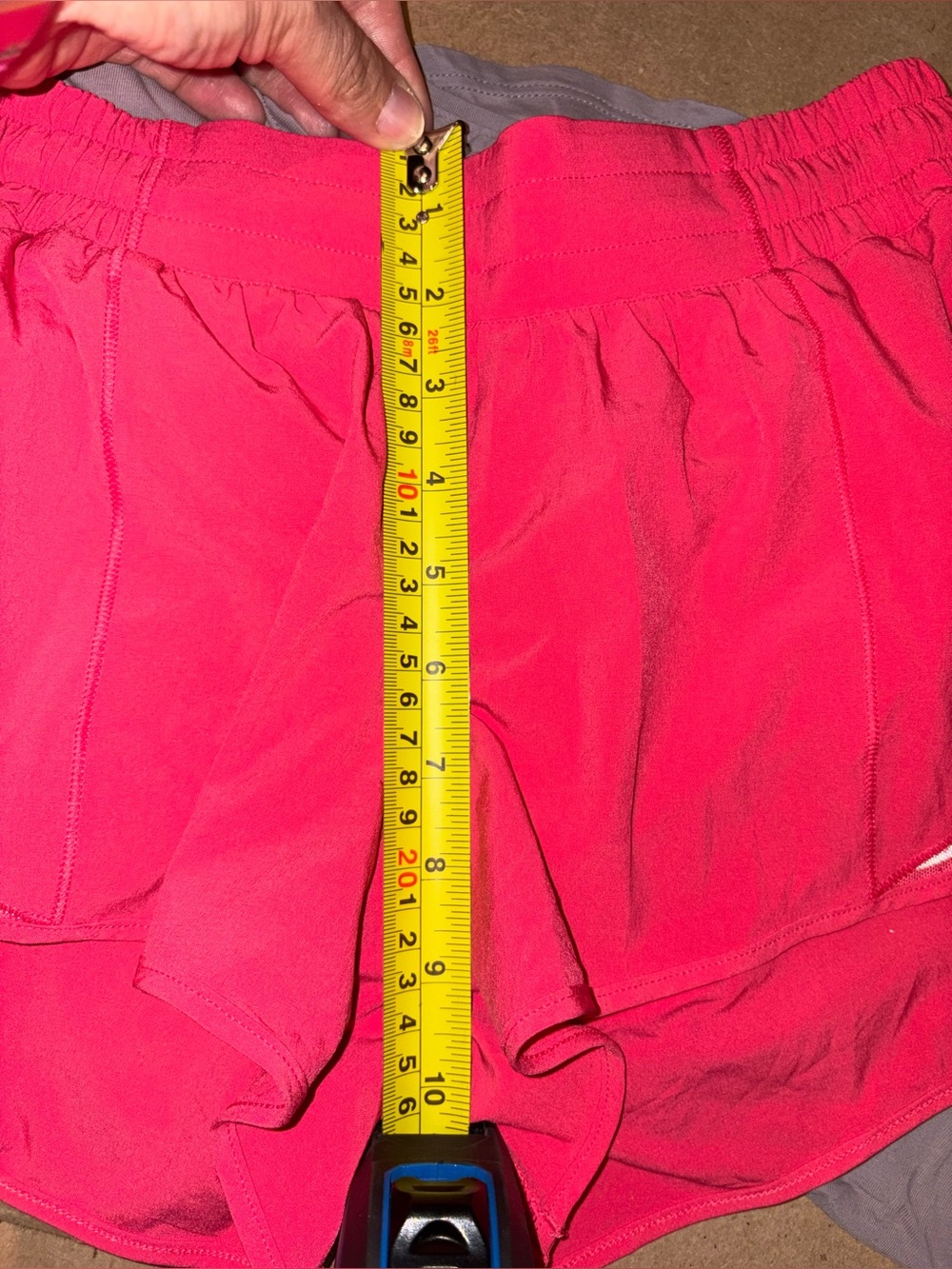 Lululemon Size 6 Coral Orange Running Shorts Athletic Workout - Picture 6 of 6